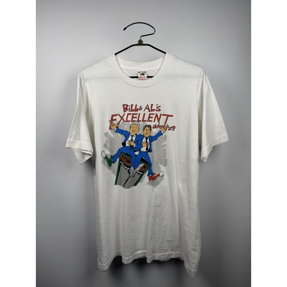 Vintage 90s Bill Clinton & Al's Excellent Adventure George & Dan Shirt XL 24x32